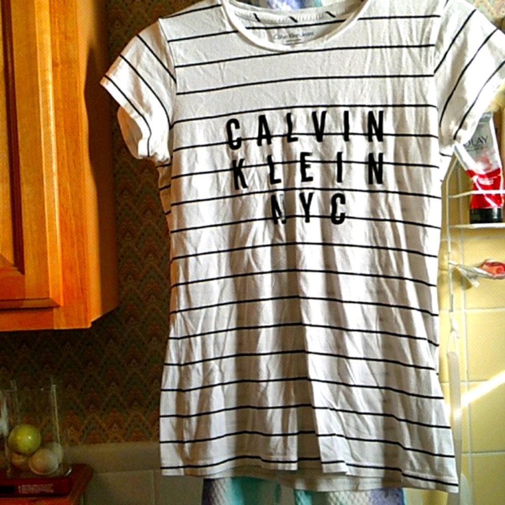 Calvin Klein NYC striped shirt
